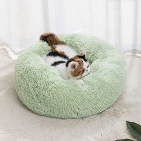 Pet Bed For Dog & Cat; Plush Cat Bed Warm Dog Bed For Indoor Dogs; Plush Dog Bed; Winter Cat Mat (Color: Light grey, size: 40cm/15.7in)